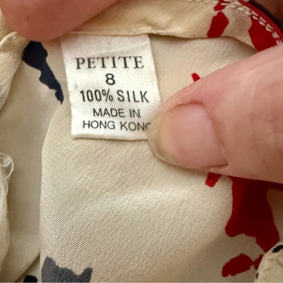 Ellen Tracy Silk Top with Graphic Print - Picture 6 of 6